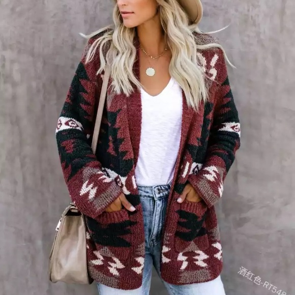 🔹New🔹 Tribal Western Boho Sweater - Picture 6 of 8